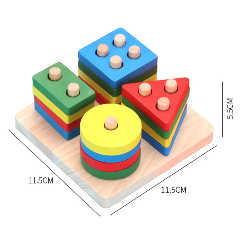 7-in-1 Wooden Educational Toy Set for Toddlers – Complete Montessori Learning & Activity Kit