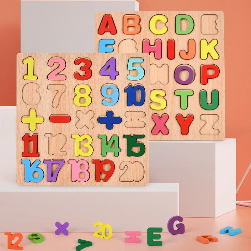6-in-1 Wooden Educational Toy Bundle for Kids 🎁 | Bilingual Learner Set: Urdu, English, Alphabet, Numbers & Shapes | Montessori Kit