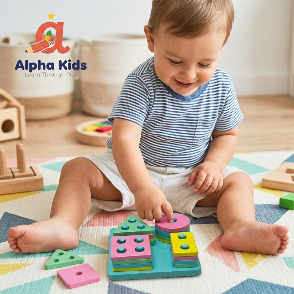 7-in-1 Wooden Educational Toy Set for Toddlers – Complete Montessori Learning & Activity Kit