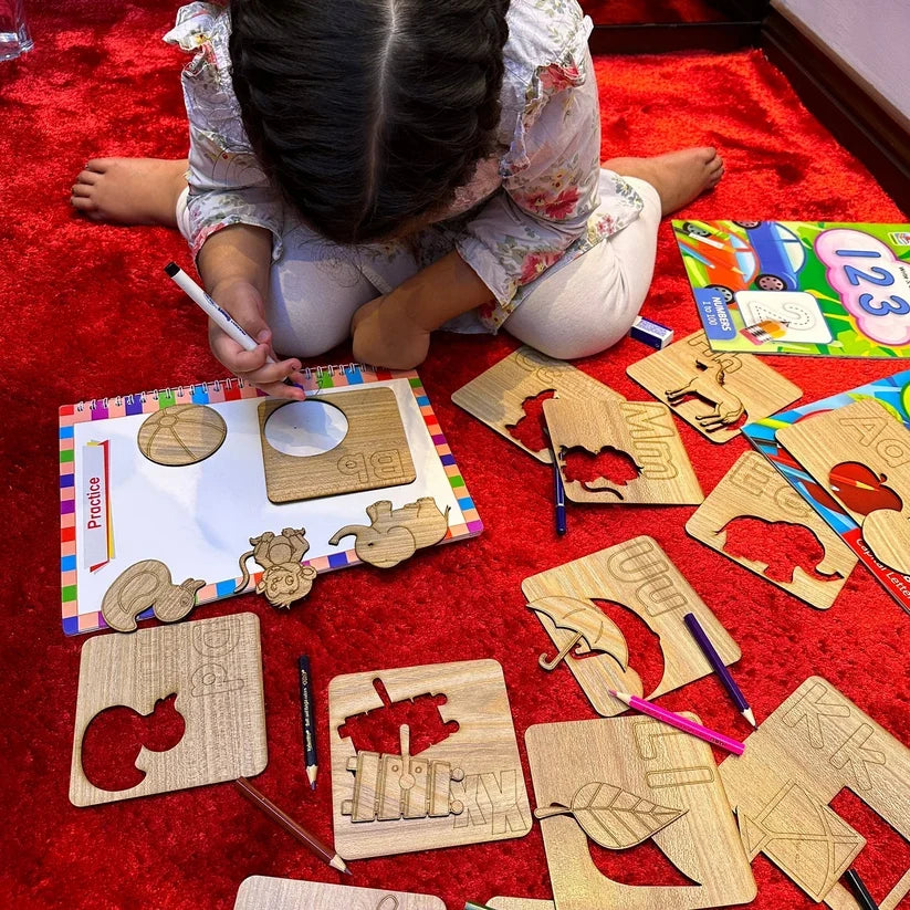 230 Pcs Wooden Educational Toy with Simple Urdu