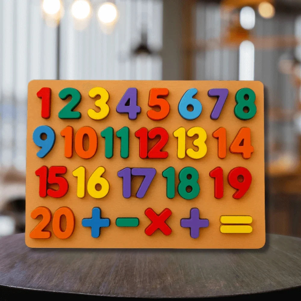 Kids Wooden Learning Board - 3in1
